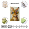 thumbnail image 2 of Framed Bunny Pictures Wall Art Vintage Rabbit Floral Crown Canvas Painting Easter Cute Animal Poster 2,Ready To Hang Poster, 2 of 5