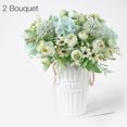 thumbnail image 4 of Flor artificial Tela de seda Ramo de flores falsas Fiesta de boda Fotografía Prop Decoración floral, Blanco verde, 2 piezas Inevent HA6620-05B*2, 4 of 4