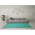 thumbnail image 3 of Ahgly Company Indoor Round Oriental Turquoise Blue Industrial Area Rugs, 3' Round, 3 of 4
