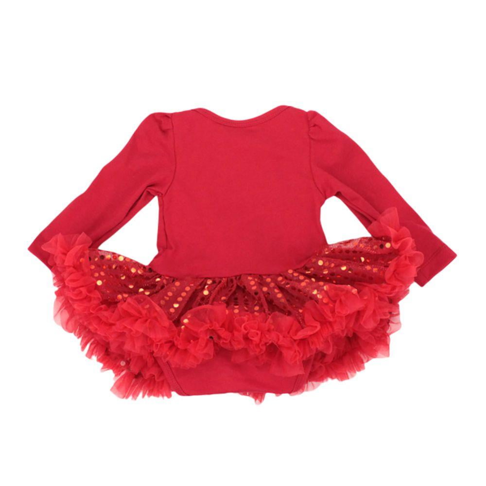 4 Pcs My 1st Christmas Baby Girl Outfit Newborn Infant Romper Tutu Dress 0-18M