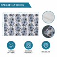 thumbnail image 6 of Blue Floral Placemats Set of 6, Abstract Watercolor Flower Leaf Plant Placemats for Dining Table, Place Mats for Kitchen Tabletop, Waterproof Wipeable Dining Table Mats Set, 6 of 9