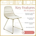 thumbnail image 3 of Adore Decor Vivi Dining Chair Set of 2 Gold, 3 of 6