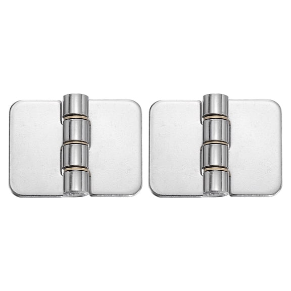 Uxcell 2 Pack Heavy Duty Weldable Hinges, 1.5" x 1.89" x 0.08" Weld on Butt Hinge 304 Stainless Steel Folding Metal Gate Hinges for Trailer Doors, Silver