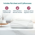 thumbnail image 2 of Sleepgram Viscose from Bamboo Full Bed Sheets w/2 Pillowcases, White, 2 of 7