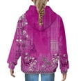 thumbnail image 4 of Mercatoo Girls Vintag Hoodi, Kids Flor Print Long Sleeve Hooded Sweatshirt Casual Stylish Fall Winter Outfit Tops, 4 of 7