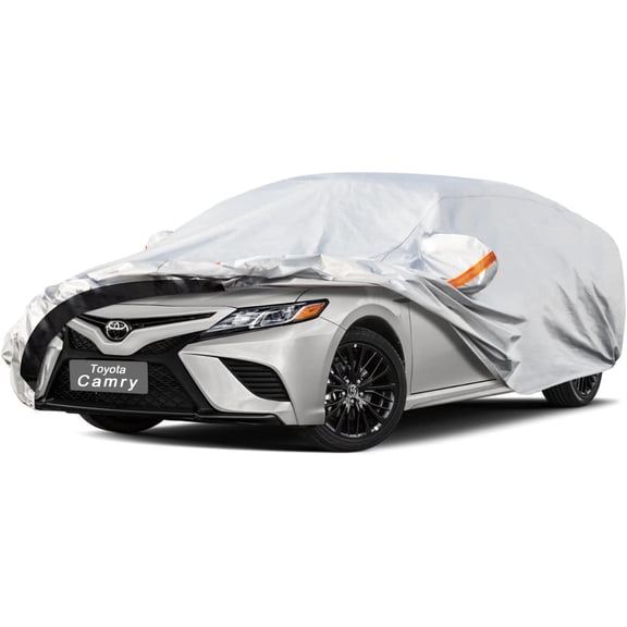 GUNHYI 6 Layers Car Cover Custom Fit Toyota Camry (1991-2023) Waterproof All Weather, Heavy Duty Outdoor Snow Sun Rain Uv Protection