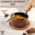 thumbnail image 2 of Moss & Stone 6 Piece Nonstick Cookware Set, Pots And Pans Set Non stick With Glass Lid, Induction Cookware, Stay-Cool Handles, PTFE/PFOA (6 Pcs Burgundy), 2 of 7