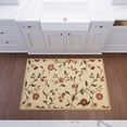 thumbnail image 6 of Ottomanson 2'7" x 5' Area Rug – Non-Slip Low Pile Stain Resistant Rug for Bedroom & Entryway, Floral Beige, 6 of 7