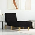 thumbnail image 1 of vidaXL Chaise Longue Black Fabric, 1 of 5
