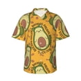 thumbnail image 1 of Balery Avocado Dog Camisas hawaianas de manga corta para hombre, camisas playeras de corte holgado, camisas de vacaciones con botones,Medium, 1 of 7