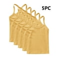 thumbnail image 4 of Eltusu Girls Cotton Tank Tops, Soft Sleeveless Y-Back 4 Pieces Summer Vest Shirts Yellow Size 12-24 Months, 4 of 5