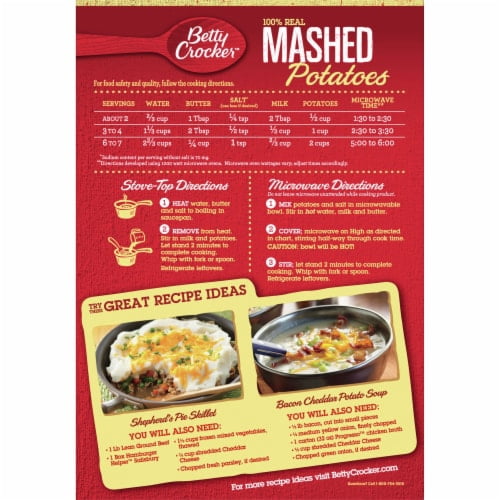2X-Betty Crocker Mashed Potatoes - 28 oz