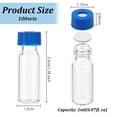 thumbnail image 2 of 100 Pack 2ml Glass Sample Vials Leak-Proof Mini Glass Bottles Laboratory Sample Bottles Essential Oil Bottle with Screw CapsDIY, 2 of 5