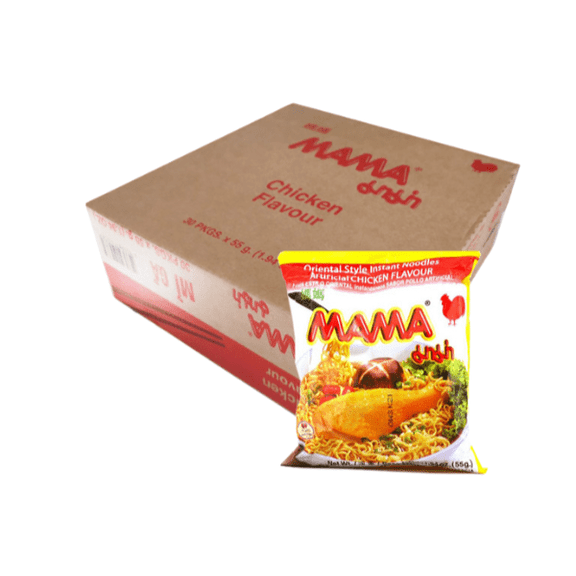 MAMA Instant Chicken Noodles – 2.1oz per Pack – Box of 30 Packs – Authentic Thai Flavor
