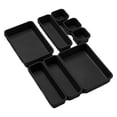 thumbnail image 1 of DOLITY 8 Pieces Tool Box Desk Drawer Organizer Lightweight Durable for Cart Cabinet Black, 1 of 9