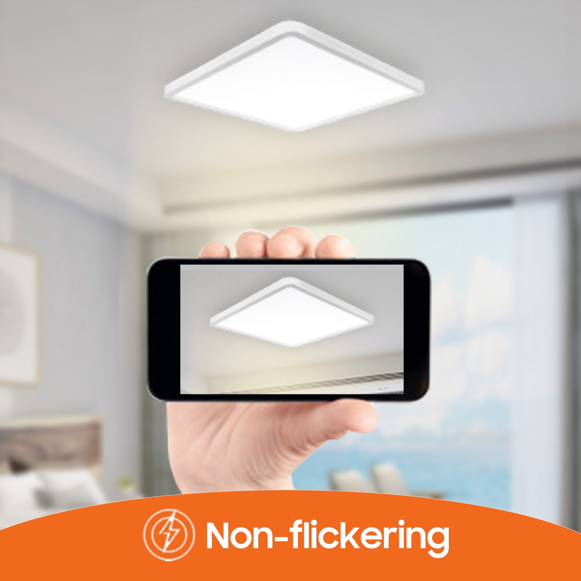 24W LED Dimmable Ceiling Light With Remote Control, 7 RGB Colours Changing Ceiling Lamp 3W Backlight For Bedroom, Living Room And Drawing Room
