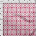 thumbnail image 2 of oneOone Cotton Silk Light Pink Fabric Argyle Check Sewing Material Print Fabric By The Yard 42 Inches Wide, 2 of 4