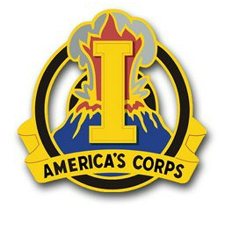 - United States Army 1st US Army Corps Unit Crest Patch Decal Sticker 3.8