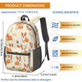 thumbnail image 3 of Corgi and Bone Beige Pattern 17" School Backpacks for Teens,Waterproof Oxford Fabric,S-Shape Padded Straps for School,Travel,Hiking,Camping, 3 of 6