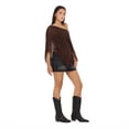thumbnail image 2 of Forever 21 Women’s Fringe Off-the-Shoulder Crochet Poncho, Open Knit Boho Cover-Up Top for Festivals and Beach Styling, XS-XL, 2 of 6