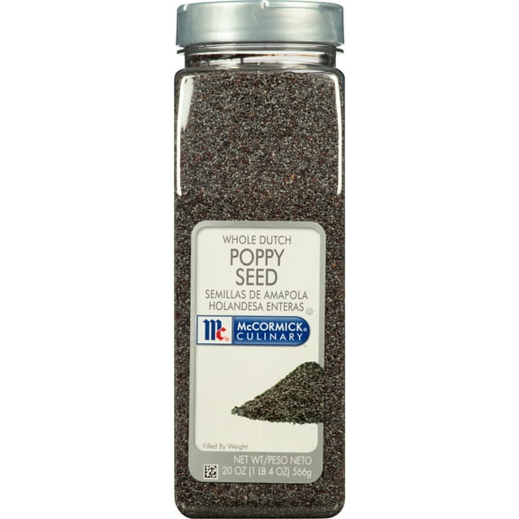 McCormick Culinary Kosher Whole Dutch Poppy Seed, 20.0 oz Bottle