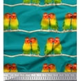 thumbnail image 1 of Soimoi Georgette Viscose Fabric Branch & Colorful Parrot Bird Fabric Prints by Yard 42 Inch Wide, 1 of 3