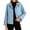 Sky blue, variant on Plaid Patchwork Women Long Sleeve Lapel Single Breasted Jacket Trench Coat