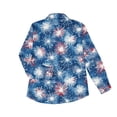 thumbnail image 5 of 4th of July Shirts for Women Button Down Long Sleeve Blouses American Flag Print Shirt Dressy Casual Tops Patriotic Outfit, 5 of 5