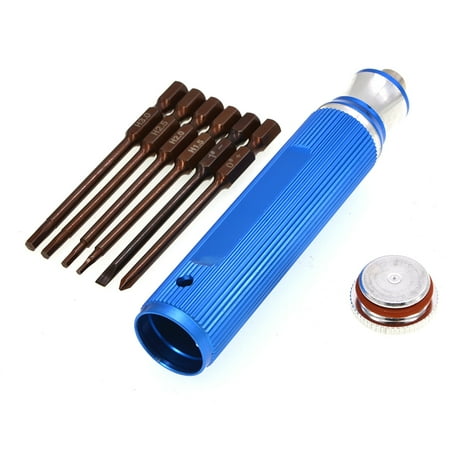 

6 In 1 Inner Hex Screw Driver Tools 1.5/2.0/2.5/3.0mm/+/- Type Inner Hexagon RC Screwdriver accessories