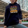 thumbnail image 2 of Funny A Day Without Hockey Is Like Just Kidding, I Have No Idea, Hockey Player, Navy Blue Hooded Sweatshirt or Hoodie, 3XL, 2 of 5