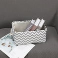 thumbnail image 4 of Bin Storage Organizer Large Capacity Quilted Cloth Basket Organization Gathering Underwear Poratble Bins Foldable Large, 4 of 8