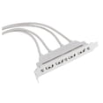 thumbnail image 5 of 2X Dual Motherboard 9Pin Header to 4Port USB 2.0 Female Cable PCI Bracket,2 x Motherboard USB Cable,white, 5 of 6