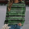 thumbnail image 4 of Penkiiy St. Patrick's Day Sweatshirts for Women Shamrock Shirt Clover Printed Irish Gift Casual Loose Long Sleeve Fit Tops M Multicolor, 4 of 5