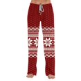 thumbnail image 5 of Lumtrix Womens Christmas Pajama Pants Loose Fit Funny Nordic Print Dressy Casual Drawstring Lounge Pants Watermelon Red XL, 5 of 6