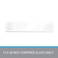 thumbnail image 6 of Tempered Glass Shelf - 12" Width x 48" Length x 3/16" Thick - Durable and Stylish - Perfect for Home and Office Use - Set of 2 - Easy Installation and Maintenance - Versatile Display Solution, 6 of 7