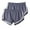 Gray, variant on Women's Cotton Shorts Gym Shorts Yoga Shorts Summer Running Active Short Pants Striped Dance Elastic Shorts, Pack of 2