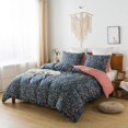 thumbnail image 3 of Ensemble de Housse de Couette - Housse de Couette 100 % Coton Floral, Doux &, 3 of 8