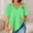 🔥 Green, variant on Sentmoon T Shirts for Women Woman Clothes Casual V Neck Collar Top Striped Unlined Print Oversized Short Sleeve Lightweight Trendy Relaxed Fit for Layering Daily Summer Wear Shirt Cloth