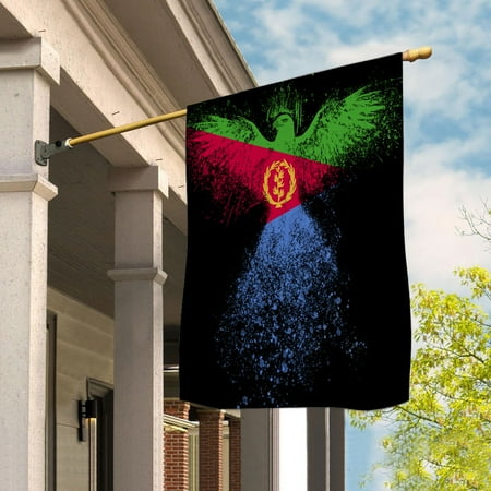 Eritrean Flag With Eagle Painting - Proud Eritrea House Flag (29.5x39.5) Double-Sided Decorative Polyester Indoor/Outdoor Flag