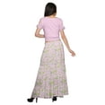 thumbnail image 4 of Moomaya Crop Top And Flared Skirt Set Printed Ethnic Rayon Dresses For Women, 4 of 6