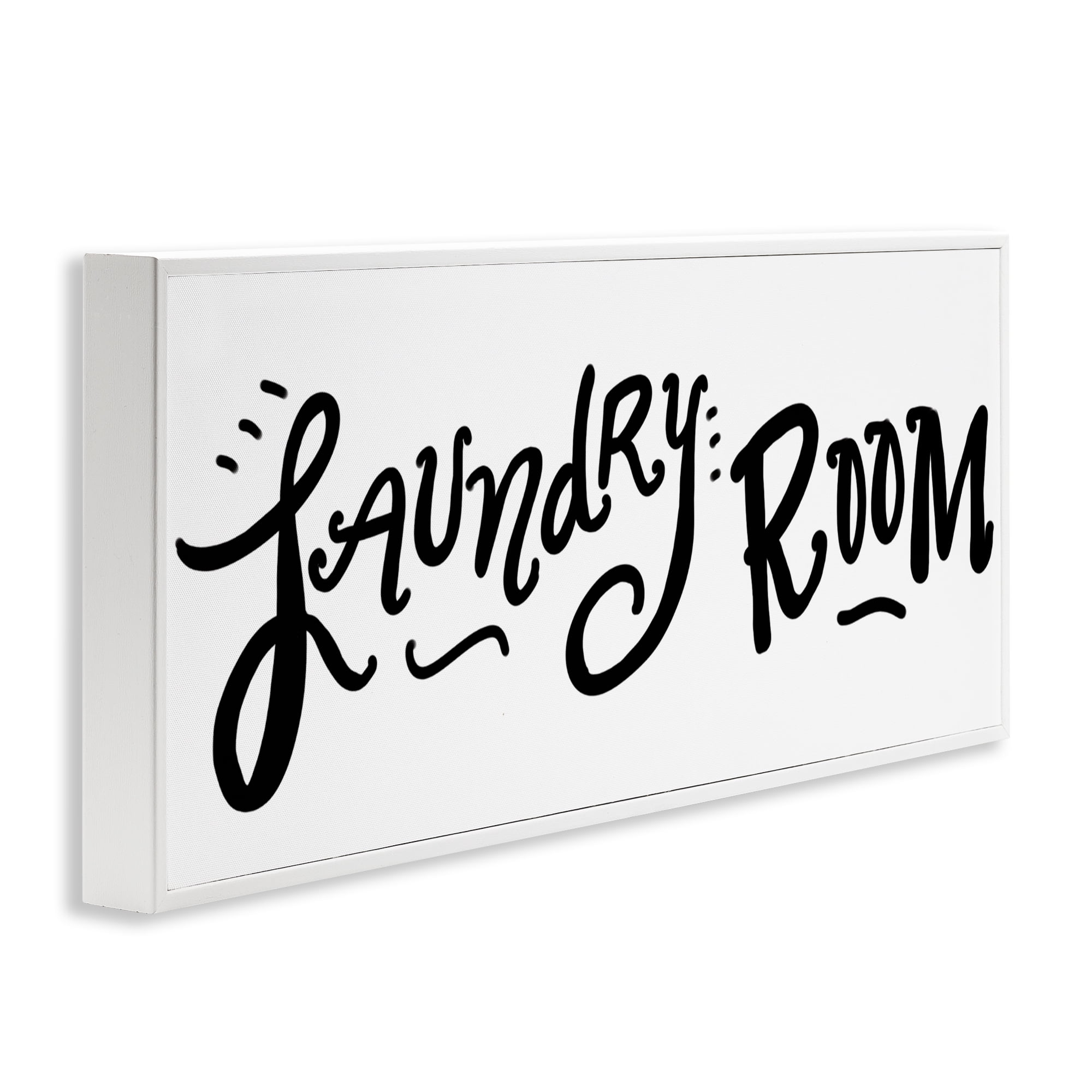Stupell Industries Laundry Room Fun Typography White Framed Giclee Art, design by SD Graphics Studio