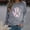 Gray, variant on qelini Breast Cancer Awareness Shirt Casual Pullover Blouse Wowen's Graphic Tees Long Sleeve Shirts Fall Winter Crewneck Comfy Shirts Gray L
