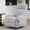 Gray, variant on Rocker Recliner with Heat and Massage, LEGAHOME Velvet Upholstered 360° Swivel Rocking Recliner, Small Rocker Recliner with Side Pockets for Small Space, Manual Rocking Chair for Nursery, Beige