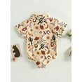 thumbnail image 4 of Suealasg Western Baby Boy Clothes Cow Head Print Shirt Romper Short Sleeve Bodysuit Newborn Summer Outfits, 4 of 8