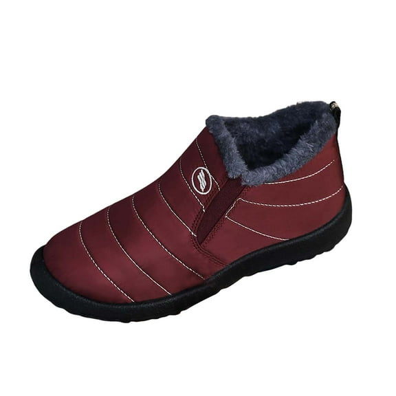 YLYL Snow Boots for Women Men Warm Fur Lined Comfortable Lightweight Waterproof Slip on Winter Ankle Booties