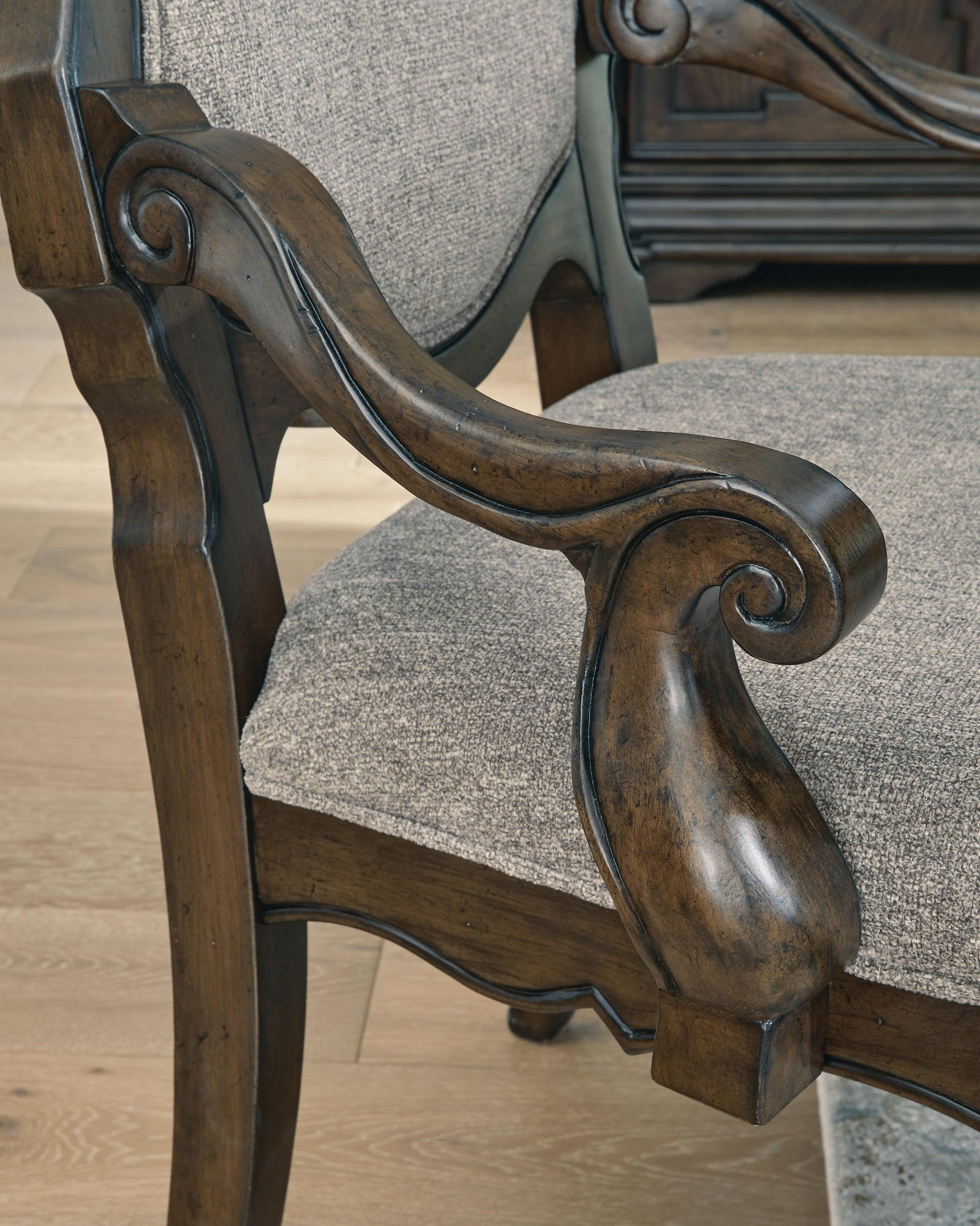 Signature Design by Ashley Maylee Dining Arm Chair, Set of 2, Dark Brown