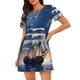 thumbnail image 1 of Disketp Moonlit Night Sea Sailboat para Camisón Corto de Manga Corta para Mujeres, Camisón Cómodo con Escote Redondo, Bonito y Confortable, 1 of 6