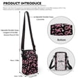 thumbnail image 6 of HELLHERO 4.33x1.97x7.09 Women Crossbody Bag, Unisex with Unique Gift Floral Ribbon Pattern Design, 6 of 7