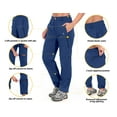 thumbnail image 5 of Little Donkey Andy Women's Stretch Convertible Pants, Zip Off Quick Dry Hiking Pants Baleine Blue Size XXL, 5 of 5