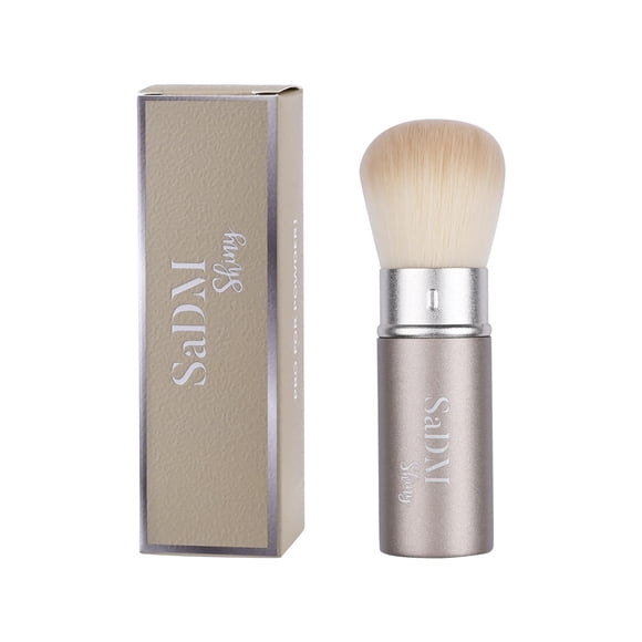 Retractable Kabuki Makeup Brush - Blender Brush for Powder, Cream, Liquid Foundation, Sunscreen, Blush Blending & Bronzer - Professional Mak
